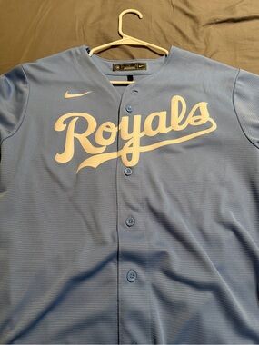 Nike Light Blue Royals Baseball Jersey